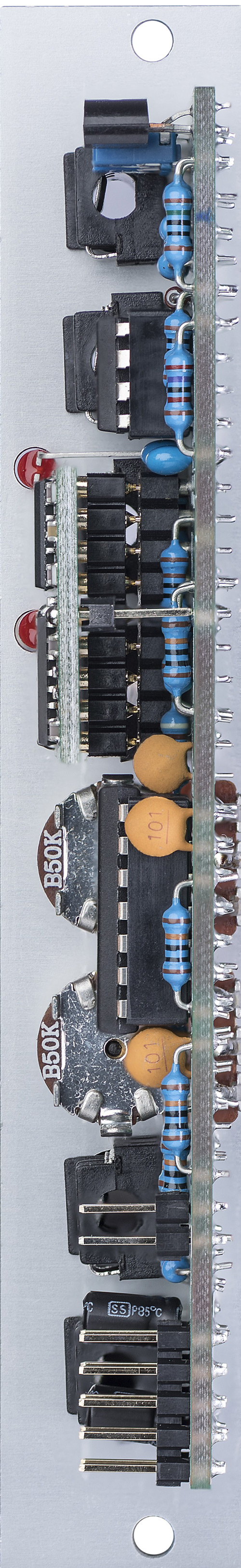 Rear View: A-184-2 Voltage Controlled Crossfader / Triangle-to-Sine Waveshaper