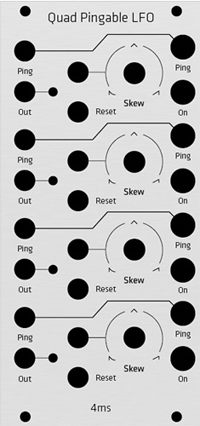 Alternate Panel: 4ms Quad Pinagle LFO