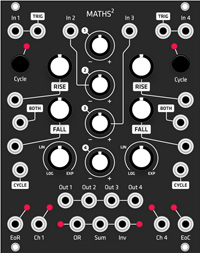 Grayscale Alternate Panel: Make Noise Maths v2 (Black)
